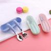 Baby Fork And Spoon 3 Set, With Travel Safe Carry Case For Kids