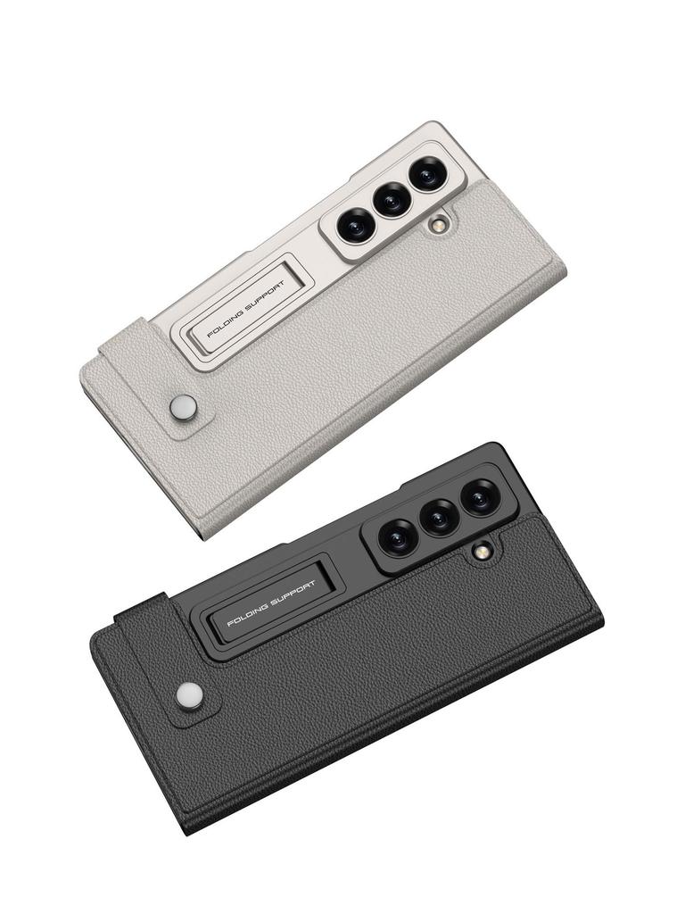 Samsung Z Fold7 Leather Flip Case: Trendy Integrated Protective Shell