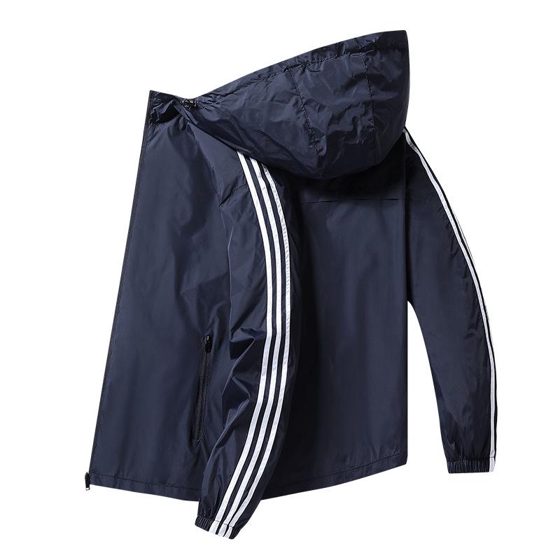 

Мужская тонкая куртка с капюшоном в корейском стиле - весенне-осеннее спортивное повседневное пальто для пар 10XL