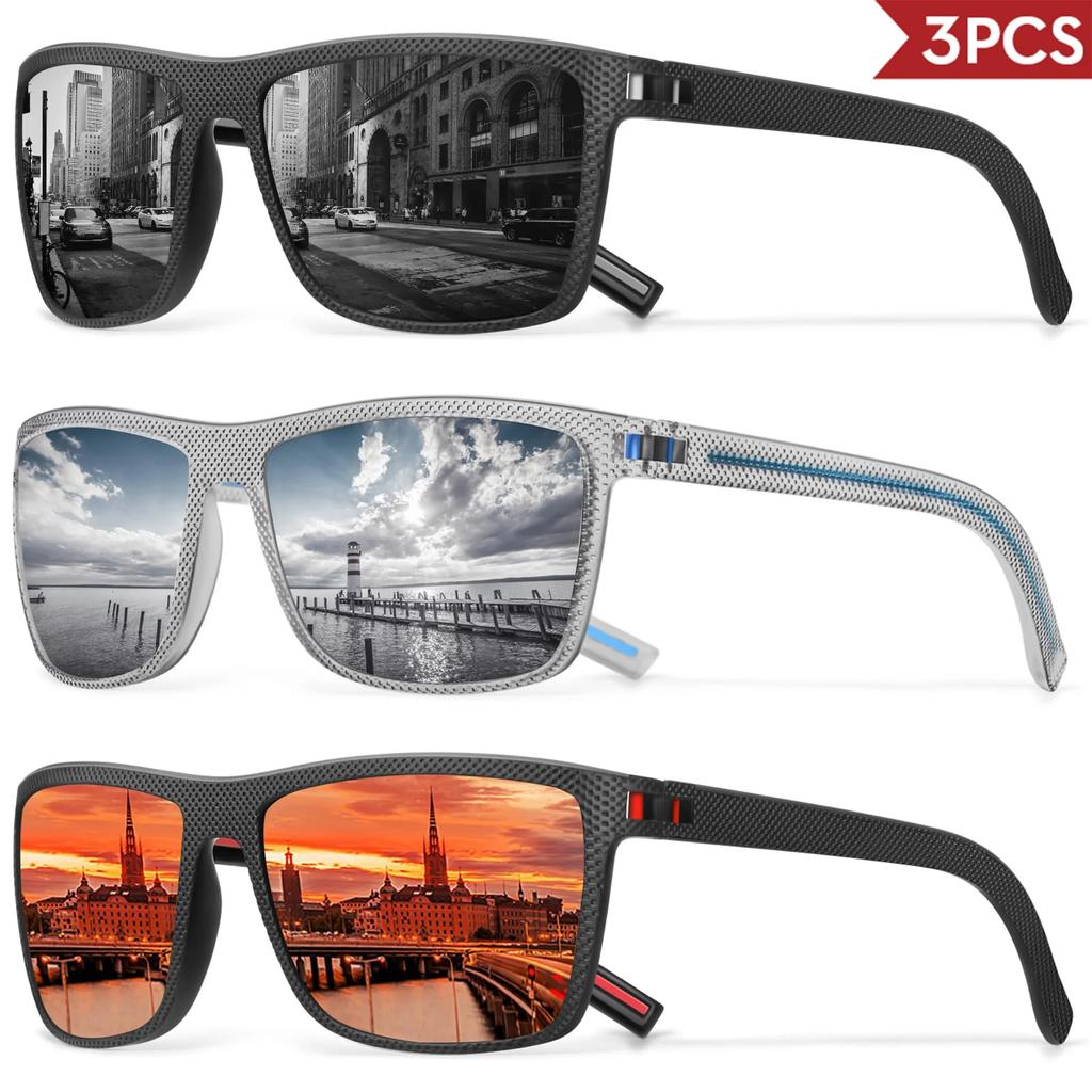 3/4 Pack Sunglasses Men Sun Glasses For Women Men Trendy Retro Mirror Lens For Driving Fishing Uv400 Protection