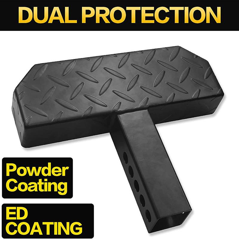 Hitch Step Anti Slip and Rust Towing Bumper Guard 30CM Hitch Steps for Cars SUV Trucks Pickups with Pin Fits Receivers чёрный