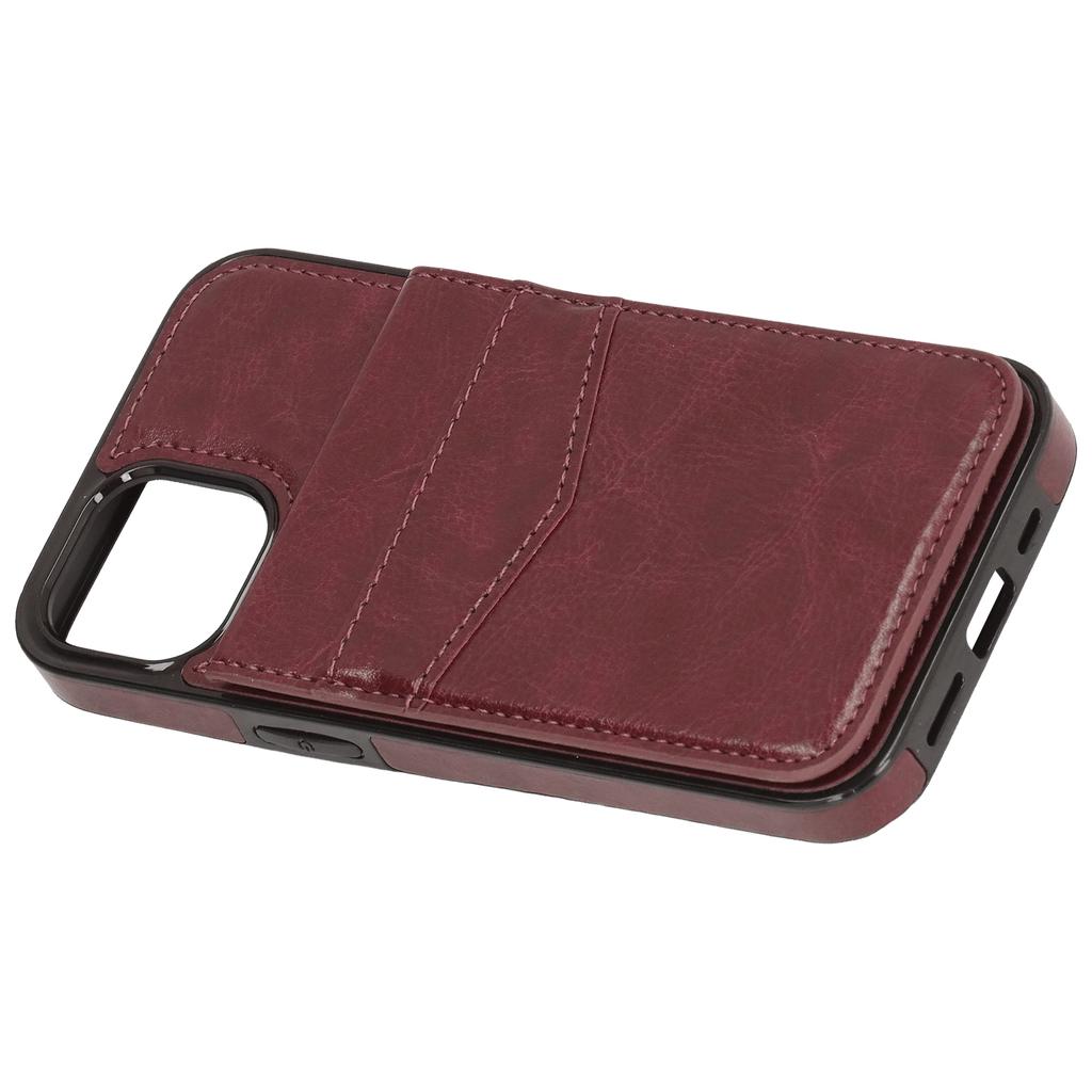 6.1in Phone Case Compatible for IPhone 13 PU Leather Wallet Phone Case with Magnetic Buckle Protective Case with Clip