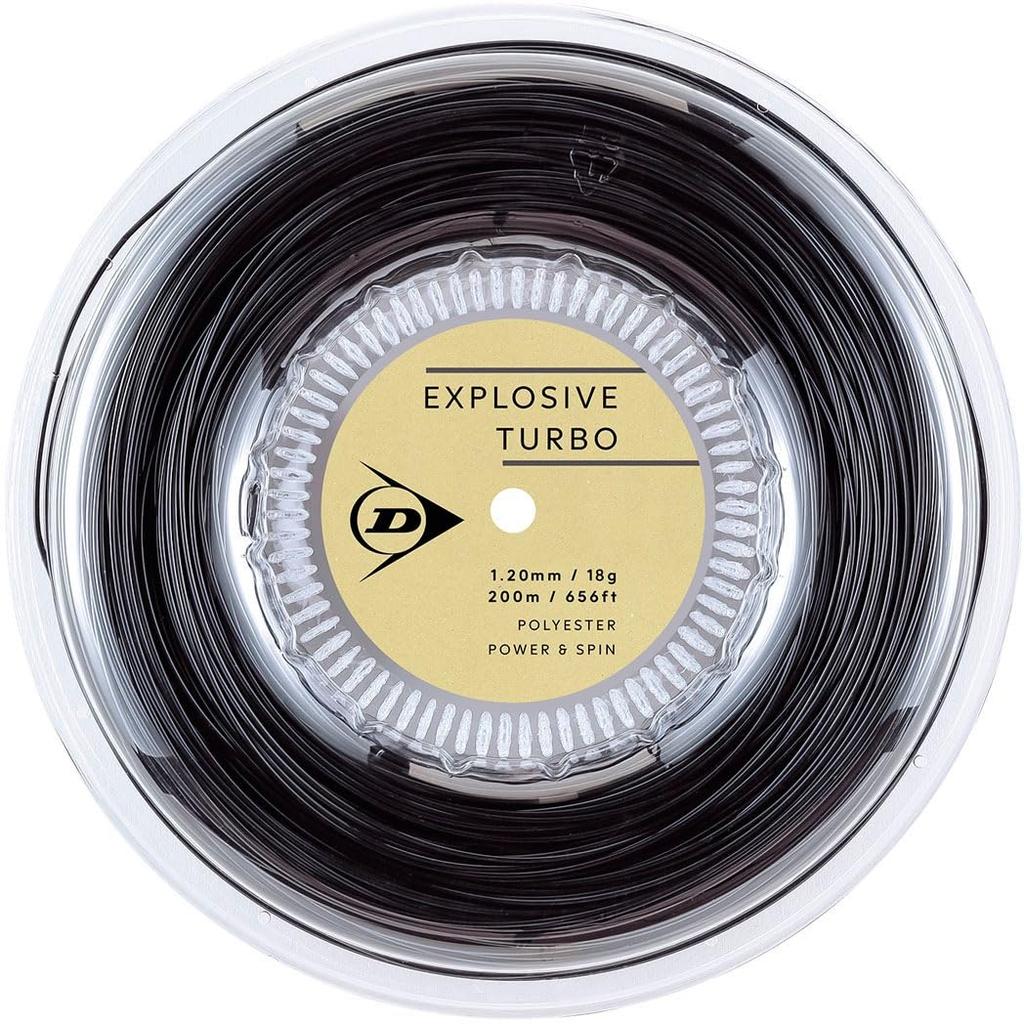 DUNLOP Explosive Turbo Tennis DSTA12041 String, 200m, Black, 1.20/18G,
