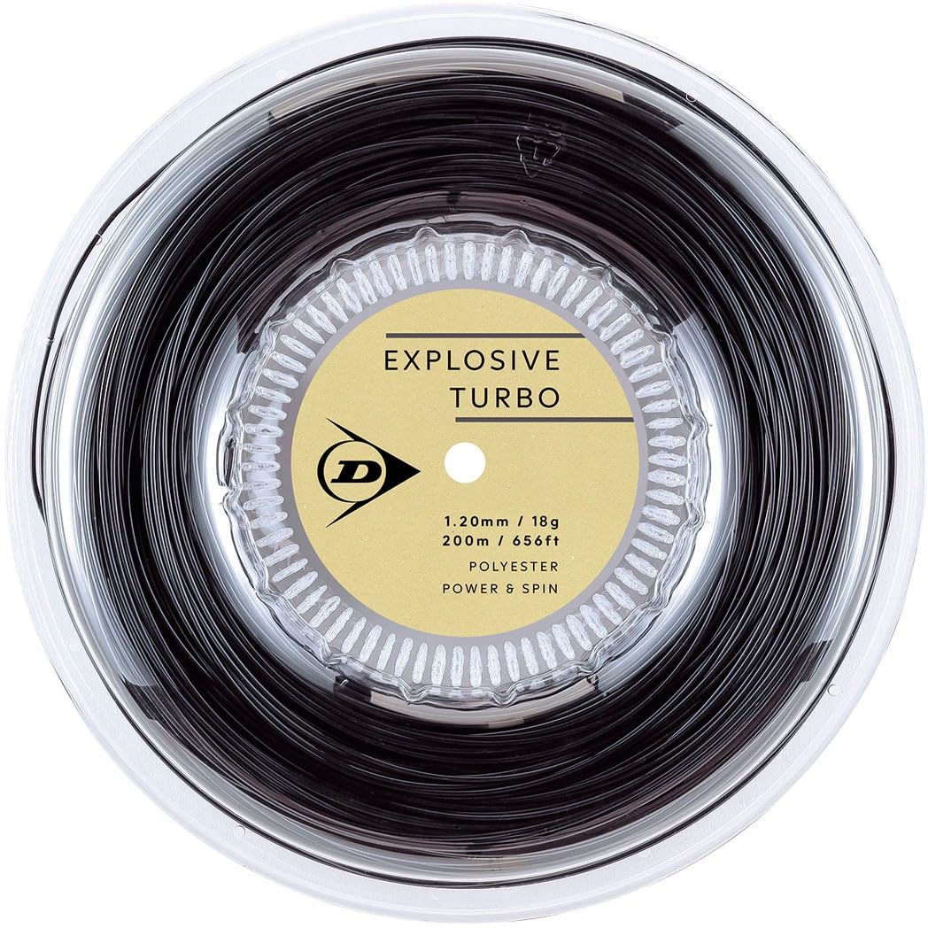 

DUNLOP Взрывная струна для тенниса Turbo DSTA12041, 200 м, Черная, 1,20/18G, чёрный