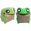 Cute Frog Toilet Roll Paper Case Interactive Frog Flip Tissue Storage Rack Cartoon Bathroom Organizer for Home Kitchen