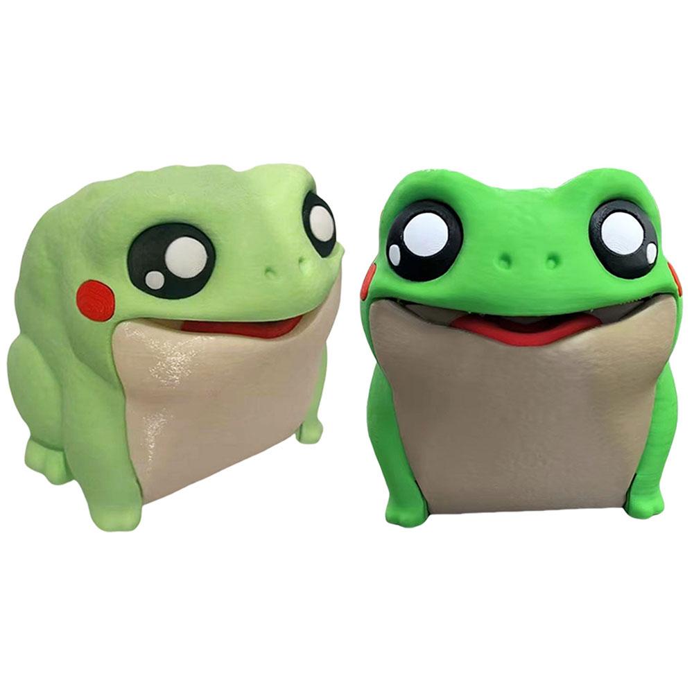 Cute Frog Toilet Roll Paper Case Interactive Frog Flip Tissue Storage Rack Cartoon Bathroom Organizer for Home Kitchen