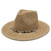New ethnic style jazz straw hat spring and summer men's and women's outdoor beach sun protection hat