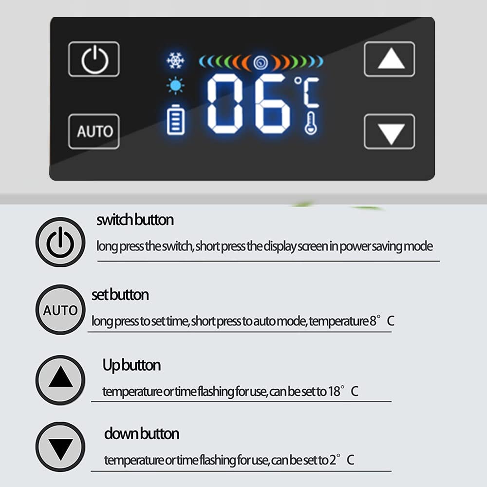 Insulated Temperature Control Cooler Case, Smart 2-8°C Constant Cooling Portable Travel Storage Box with Intelligent Refrigeration for Personal Items