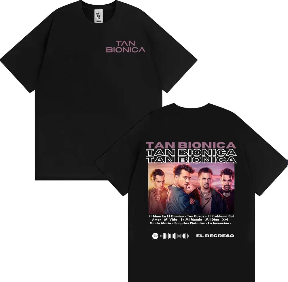 

Tan Bionica Band El Regreso 2026 Merch Tshirts Unisex Women Fashion Vintage Short Sleeve T Shirts High Quality Cotton T Shirt S