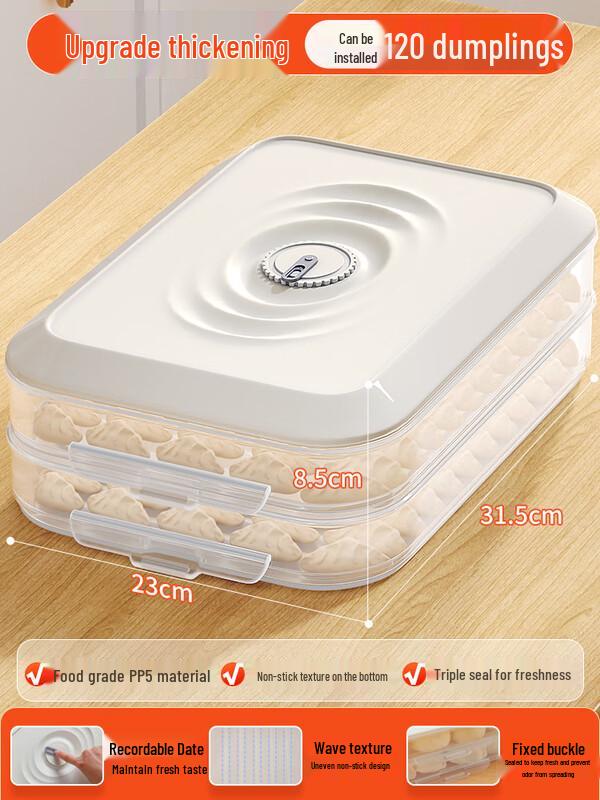 Two-Layer Food-Grade Dumpling Storage Box