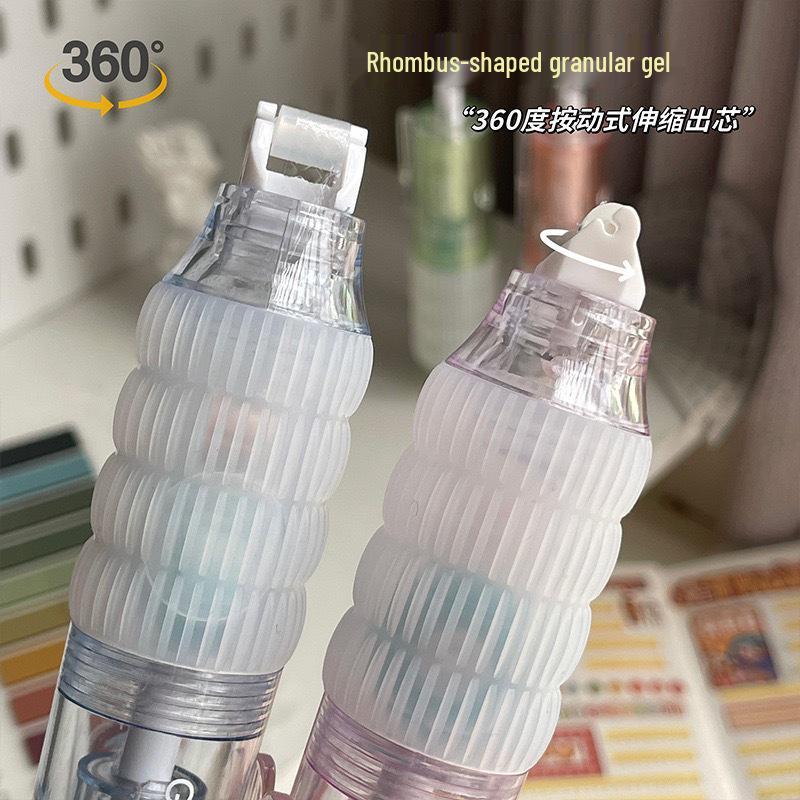 Pen-Style Click-Action Glue with Replaceable Core and Strong Adhesive Diamond Dot Particles