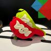 Embroidered Fruits Peaked Hat Wide Brim Sunscreen Cap Cute Baseball Cap  for Girls
