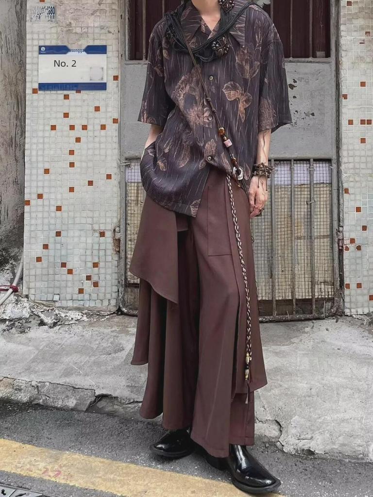 Yamamoto Dark Series Rivet Wide-Leg Harem Pants 2024