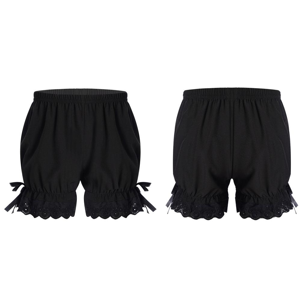 Kids Girls Bloomers Pettipants Elastic Waist Pumpkin Shorts Summer Solid Color Safety Bottoms