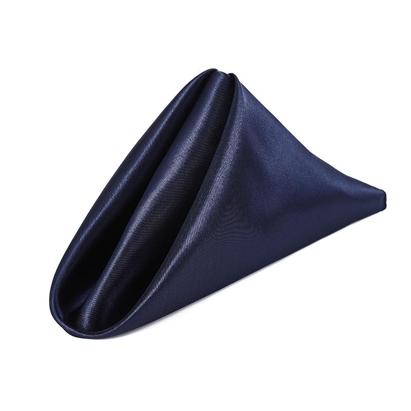 High-Density Satin Napkin – Wedding Style Solid Color Overlock Placemat Tablecloth with Flower Design.