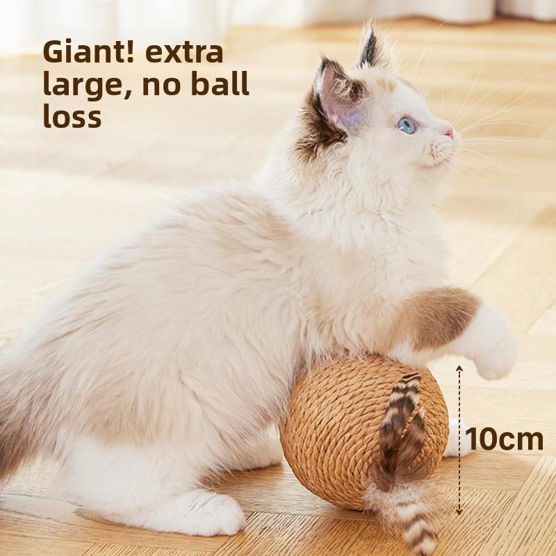 Pet Cat Sisal Balls for Self-entertainment and Boredom, Durable and Biting Cat Toys, Interactive Little Cat Balls, Cat Toys