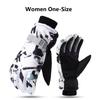 Winter Snowboard Ski Gloves Windproof PU Leather Non-slip Touchscreen Gloves Waterproof Cycling Fleece Warm Motorcycle Gloves