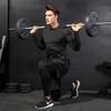 Men's Quick-Dry Sweat-Wicking Fitness Set: Long-Sleeve Top with Fake Two-Piece Design & Long Pants (1019+7010)