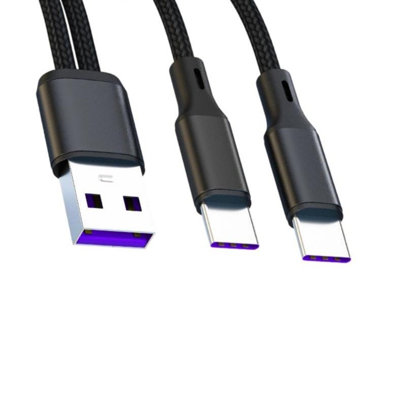 High Strength Nylon USB Car Charger Cable USB C/Micros USB Supports Fast Charging And Data Transfer For Type C Device