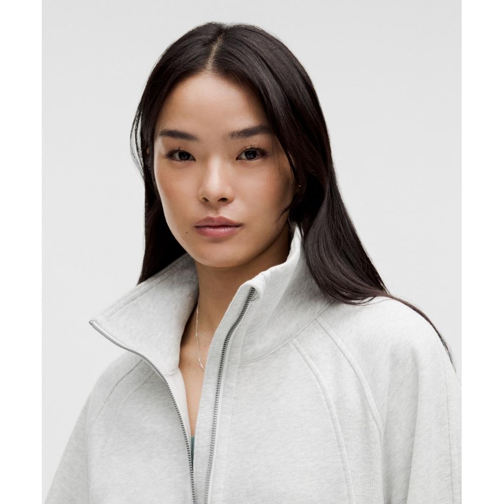Lululemon Scuba Oversized Funnel Neck Half Zip  Long Heathered Core Ultra Light Grey