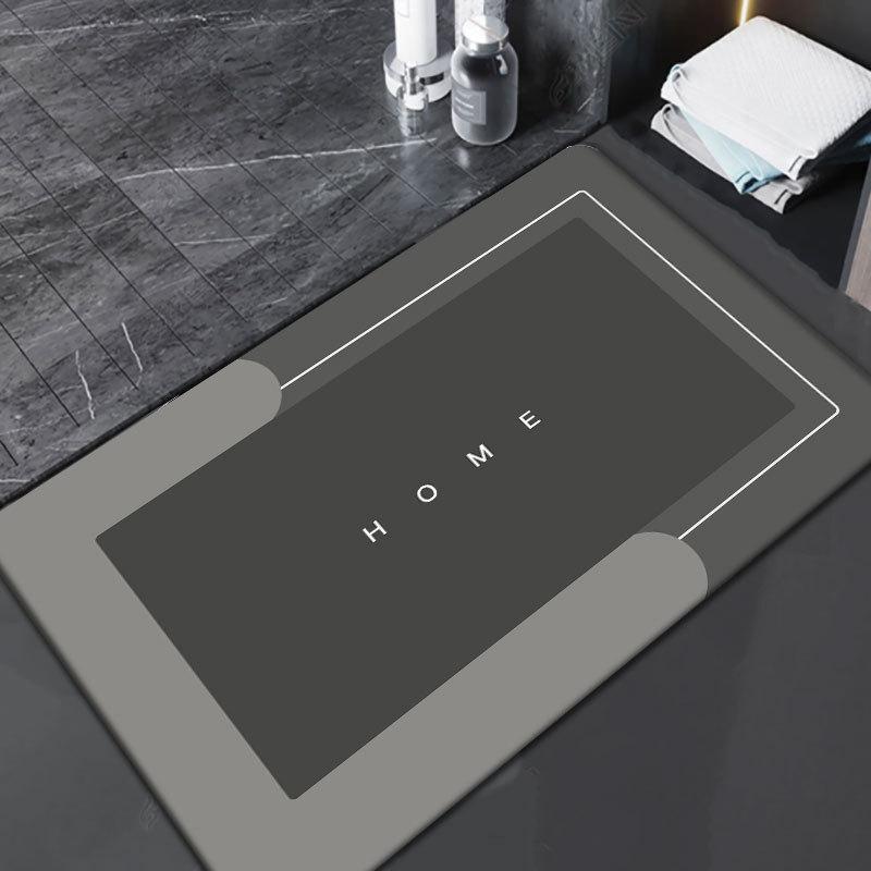 Soft Diatom Mud Absorbent Mat Bathroom Floor Mat Non-Slip Toilet Floor Mat Bathroom Toilet Carpet Entrance Door
