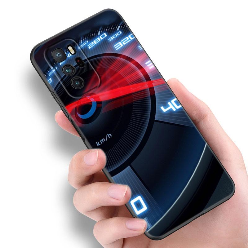 Sports Cool Car Black Silicone Phone Case For Xiaomi Redmi Note 9 10 11 11S 11T 12 13 Pro 5G Plus 9S 10S 12S