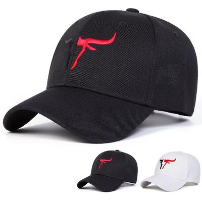 Unisex  Bull Head Embroidery Baseball Caps Spring Autumn Outdoor Adjustable Casual Hats Hip Hop Hat Sunscreen Hat