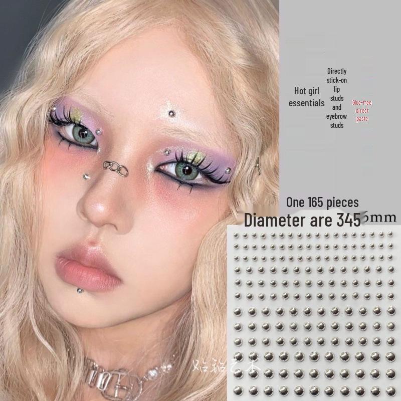 Nicht-piercing Titan Lippen- & Nasenringe: Heißes Mädchen Teufel Nieten, Klebeohrringe und Knorpelstecker