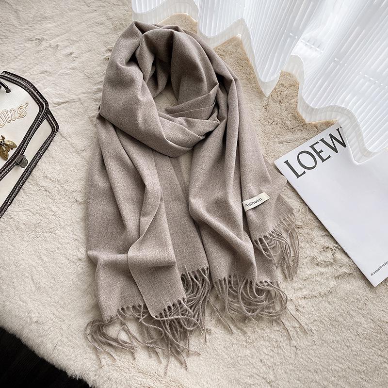 Korean Style Women's Imitation Cashmere Scarf: Cozy Autumn and Winter Shawl for Men and Women