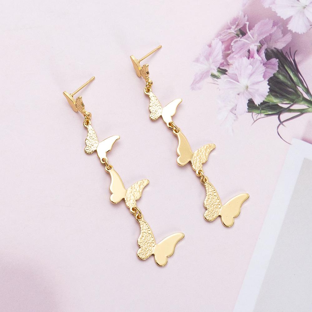 Korean Style Butterfly Tassel Earrings – High-End Christmas Jewelry for Women