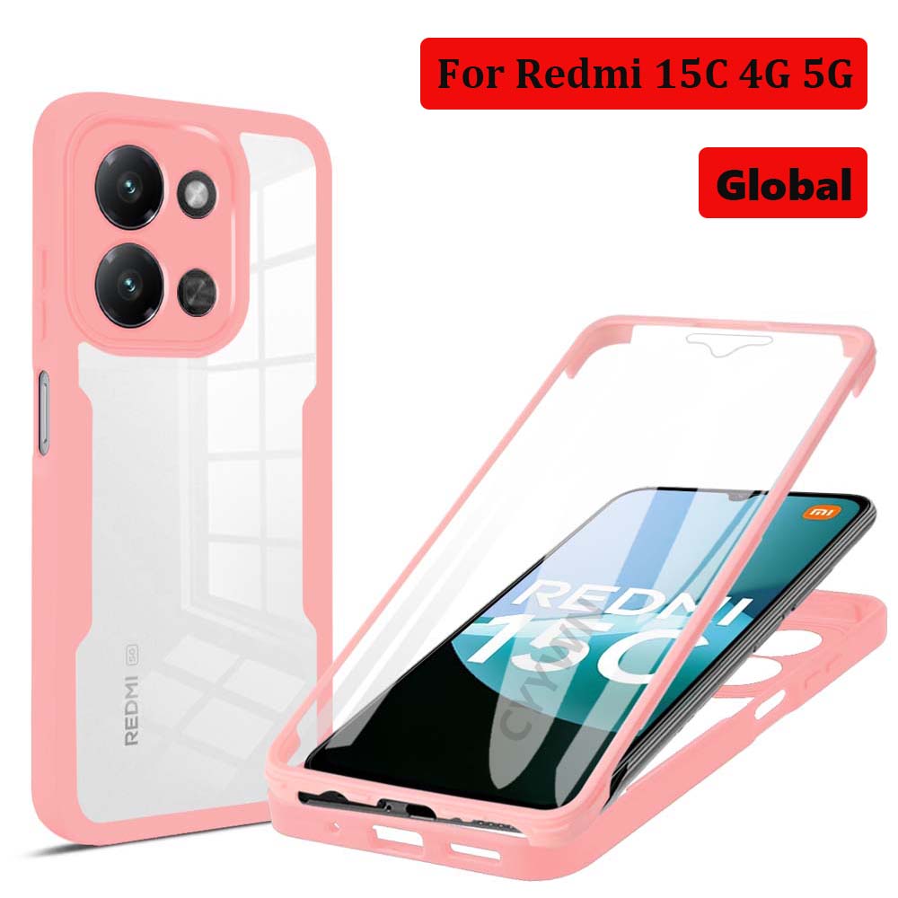 360 Full Body Screen Protector Transparent Case For Redmi 15C 4G 5G Global 171mm  Shockproof Phone Cover