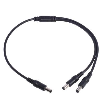 1Pack DC Power 1 Male To 2 Male 5.5mm X 2.1mm DC Power Supply Splitter Cable Cord, Y Splitter Adapter Wire,2 Way Y-Cable
