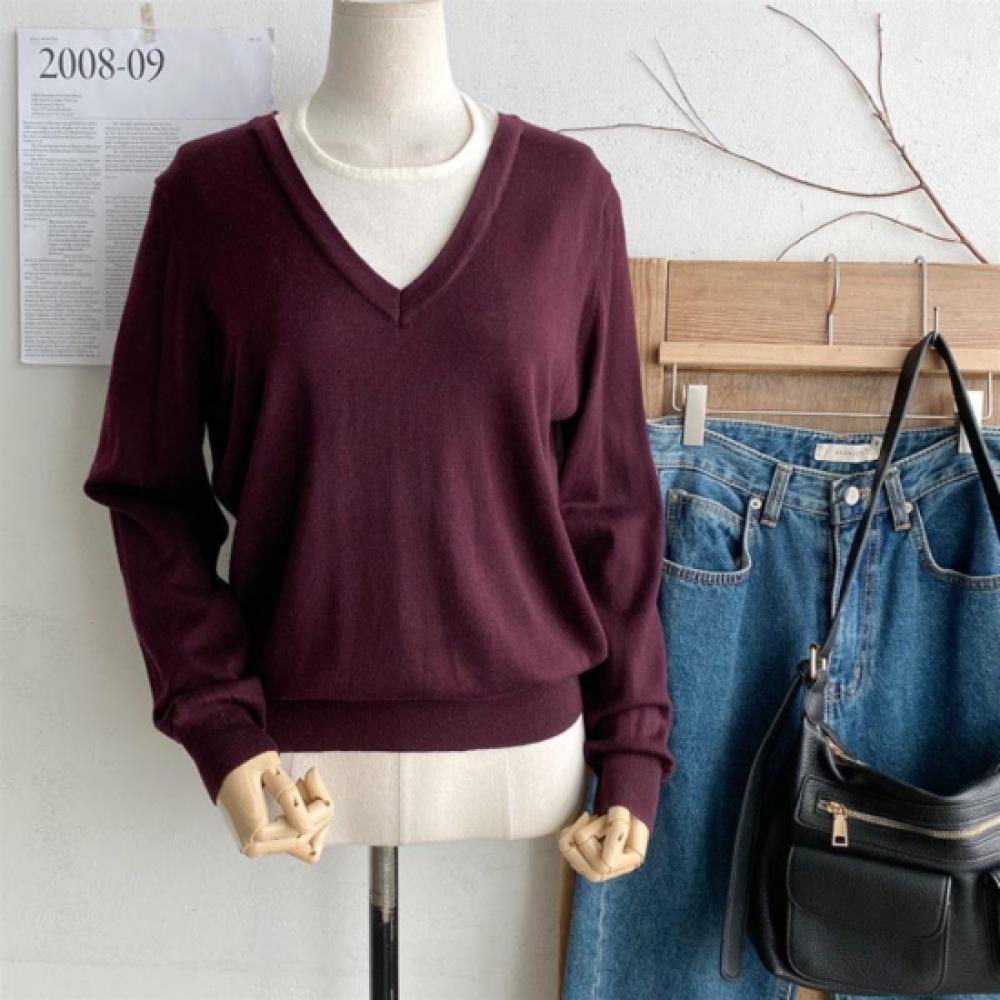 New ArrivalS Open Run Women S Wool T ShirT Layered Long Sleeve looSe fiT kniT