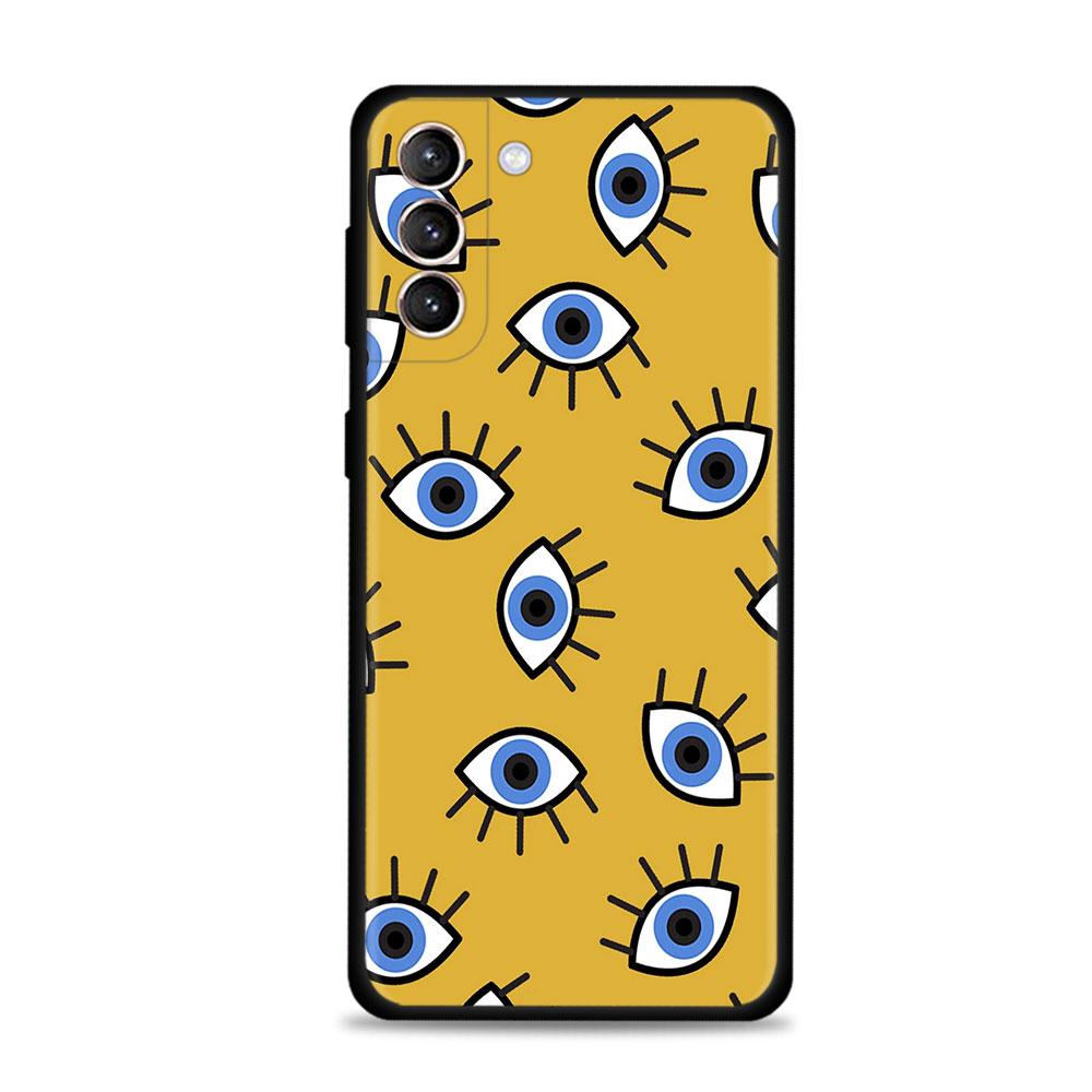Case For Samsung Galaxy S22 S21 S20 Ultra FE S10 S9 S8 Plus S10e Note 20Ultra 10Plus Cover Funda Blue Nazar Boncuğu Evil Eye