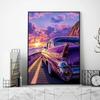 Classic Cool Supersport Car Sunset Colorful Posters and Prints Canvas Printing Wall Art Picture for Living Room Home Decora Gift