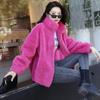Winter Women's Warm High Neck Zipper Sweatshirt Women's Padded Warm Reversible Fleece Sweatshirt