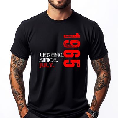 Born In July 1965 Birthday Legend Since July Oversized T Shirt Men's Shirts Outdoor Streetwear Short Sleeve