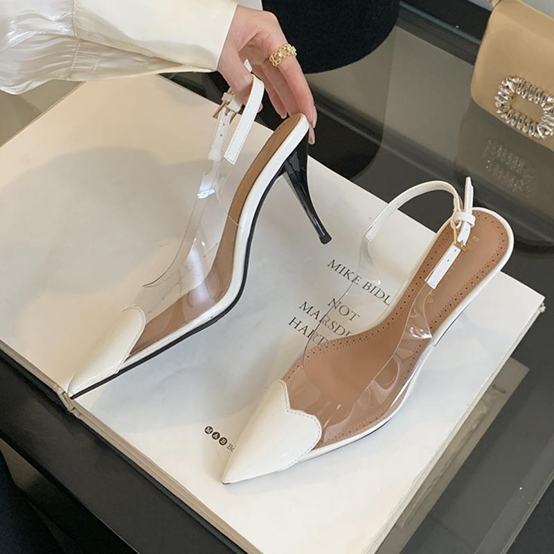 Fashion SUOJIALUN 2025 Spring New Brand Women Sandal Fashion Mix Color Ladies Eelgant Shallow Slip On Slingback Sandals Pointed Toe Pump