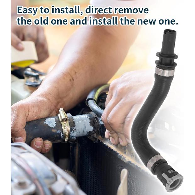 Radiator Hose Heater Hose No.30636987 for Volvo S40 2004-2013 Black Rubber 1 Pc Warm Air Outlet Pipe Good Sealing