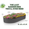 Galvanized Raised Garden Beds Outdoor 6×3×1 ft 2-Pack Planter for Gardening Vegetables Flowers Large Metal Garden Box Patented