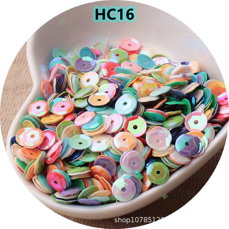 Paetês Côncavos Redondos AB Iridescentes de 6mm - Peças Curvas Brilhantes para Acessórios de Roupa e Joias DIY