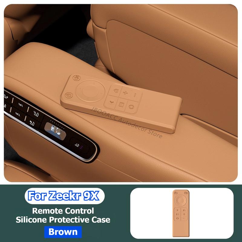 For Zeekr 9X TV Remote Control Protective Cover Silicone Second Row Seat Storage Pad Holder Car Organizer Interior Accessories