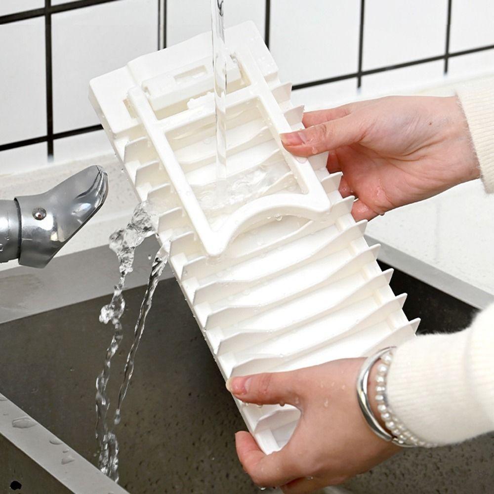 Grey White Bowl and Plate Drain Storage Rack Folding Tableware Storage Rack  Kitchen Supplies
