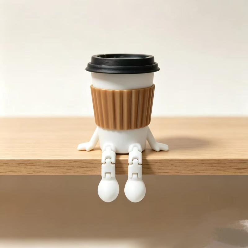 3D Printed Coffee Partner Cute Coffee Cup Coffee Bean Desk Decor Fidget Toys For Coffee Lovers Home Office Ornaments