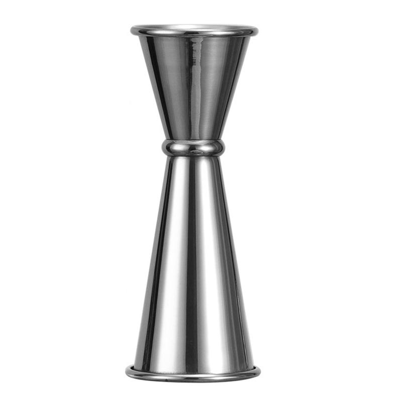 Stainless Steel 30/60ml Measuring Cup Double Ended Curled Edge Cocktails Graduated Measure Device Home Bar High-end Wine Utensil