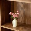 Striped Ceramic Flower Vase, Modern Decorative Vase for Fresh or Dried Flowers, Flower Holder Container for Living Room Table Centerpiece
