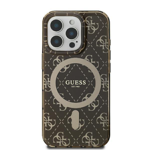 Guess Guhmp16Lh4Dtew Iphone 16 Pro 6.3 Brązowy/Brown Hardcase Iml 4G Background Magsafe