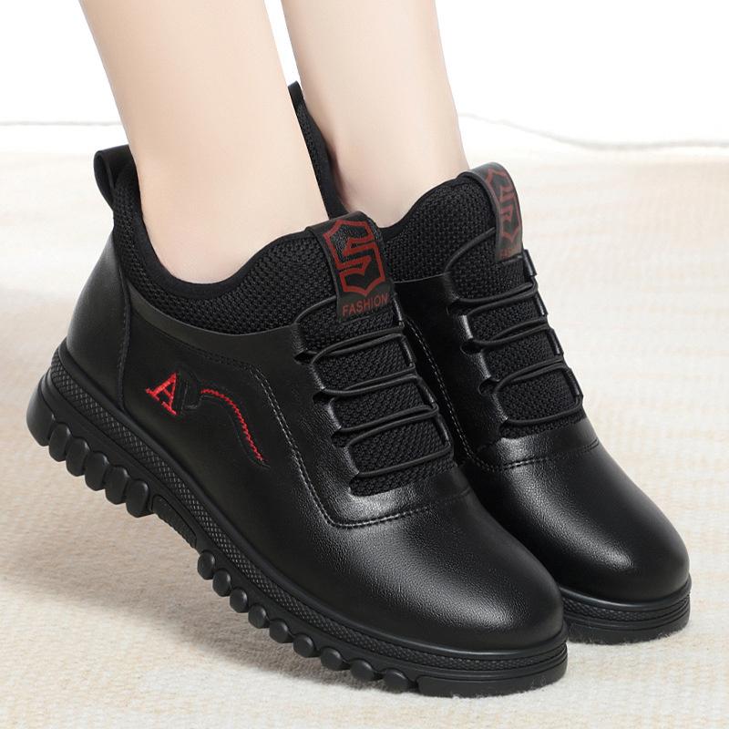 Retro Running Soft Sole Anti-slip Cotton Shoes Women's Fall New Lightweight Casual Plush Velvet Low-top Sports Shoes