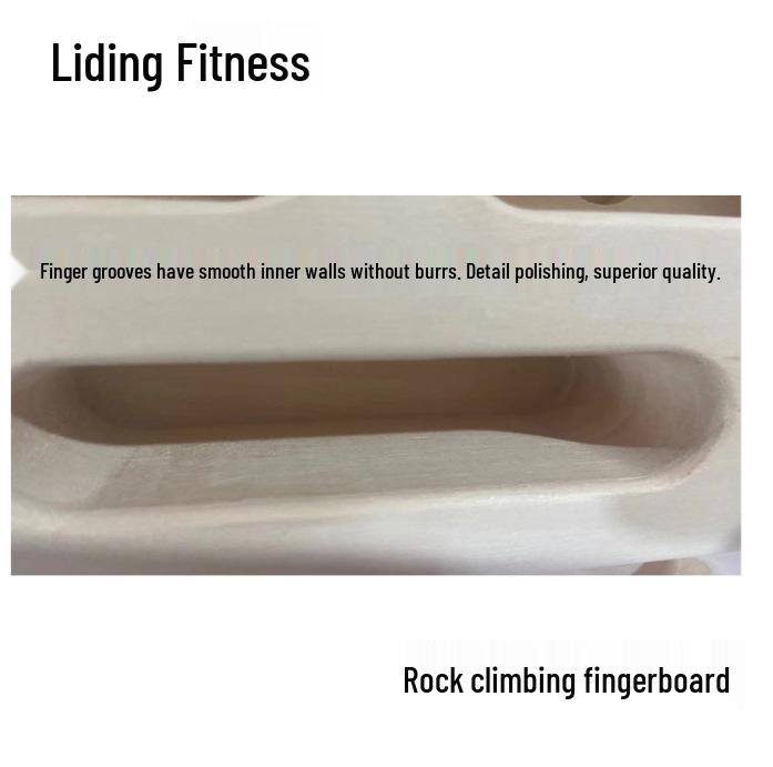 Portable Wall-Mounted Wooden Fingerboard for Rock Climbing and Pull-Up Exercises