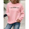 Women'S Stylish Round-Neck Sweatshirt, Featuring a Printed Design, Perfect